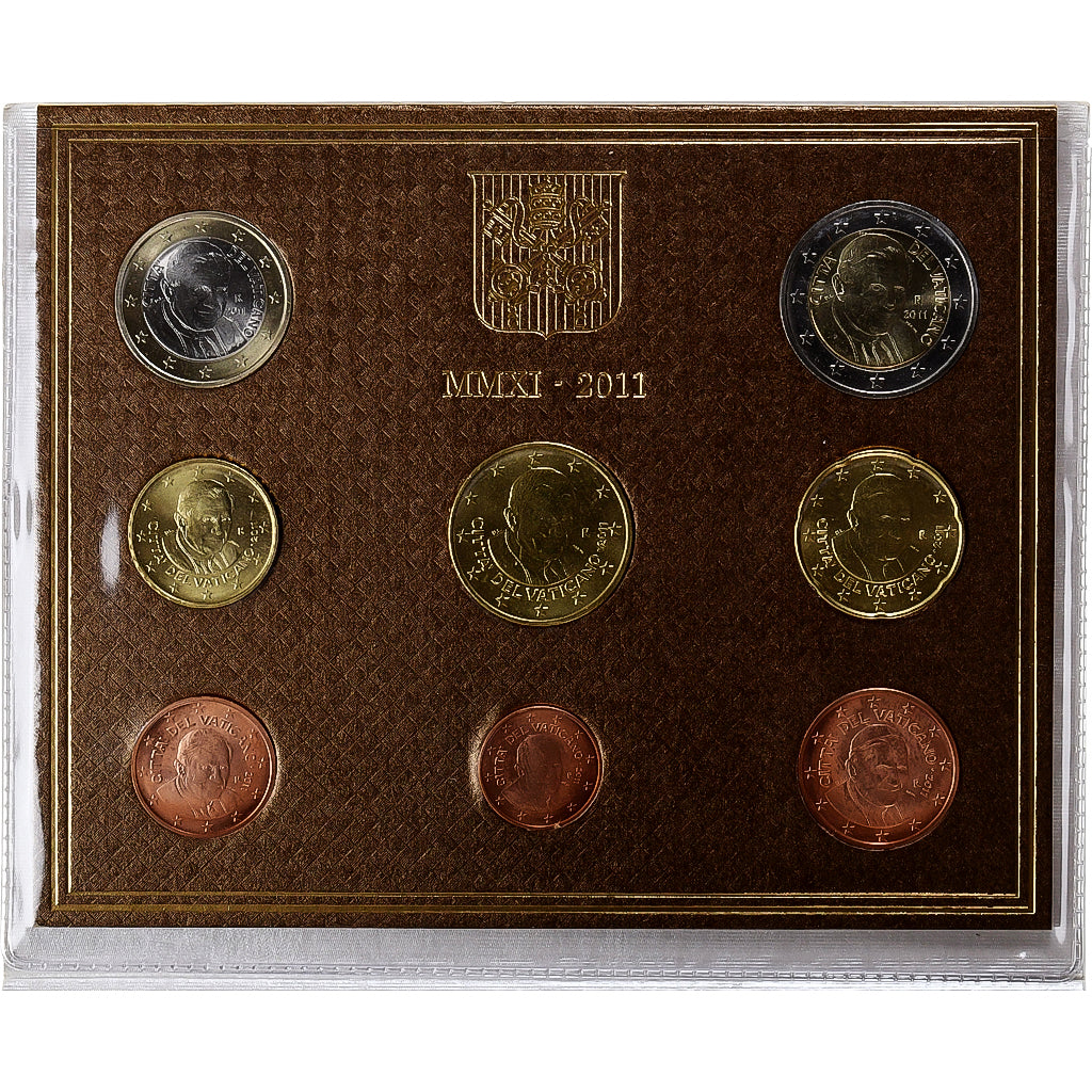 Vaticano, Benedict XVI, Set 1 ct. - 2 Euro, 2011, Rome, N/D, MS(64)