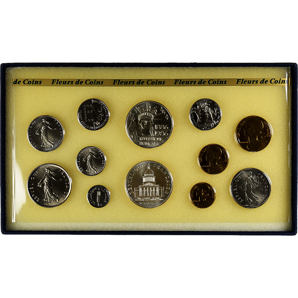 Francia, Coffret 1 c. à 100 frs., 1986, MDP, série FDC, N.C., FDC