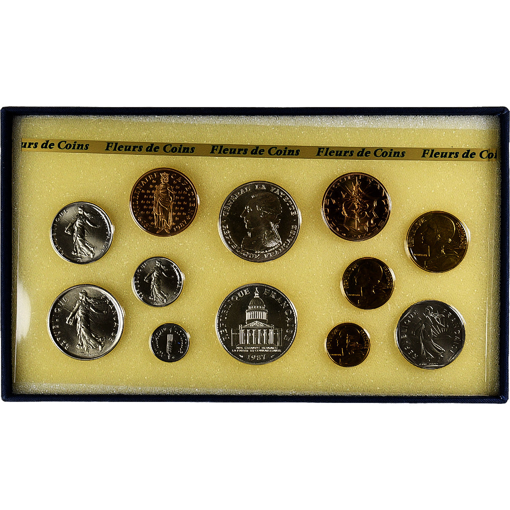 France, Coffret 1 c. à 100 frs., 1987, MDP, série FDC, FDC