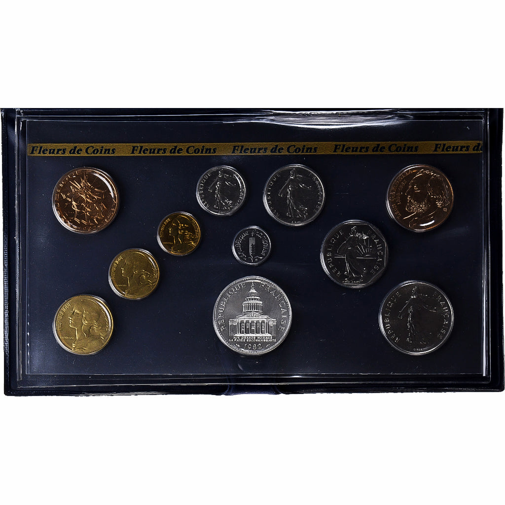 France, Coffret 1 c. à 100 frs., 1982, MDP, série FDC, MS(65-70)