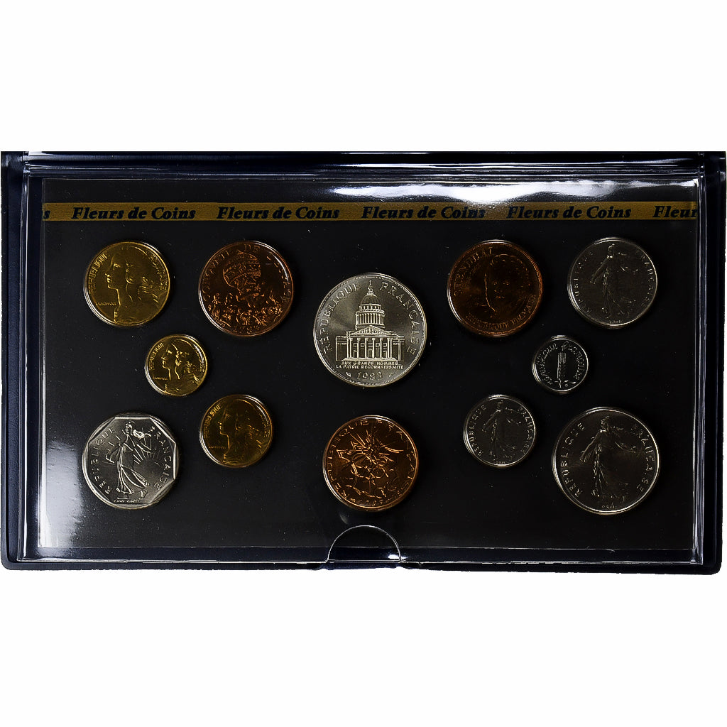 France, Coffret 1 c. à 100 frs., 1983, MDP, série FDC, MS(65-70)