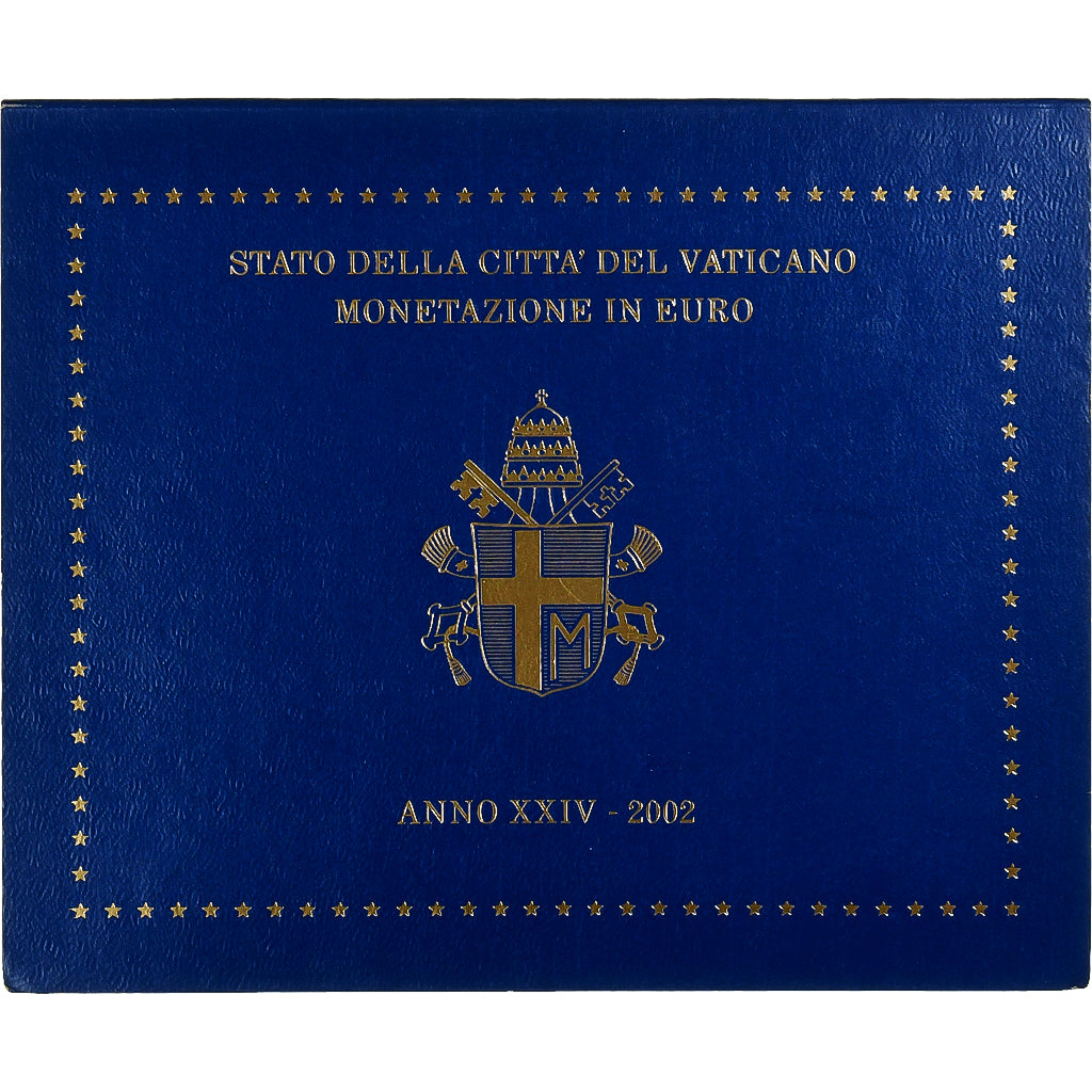 Watykan, John Paul II, Set 1 ct. - 2 Euro, 2002 (Anno XXIV), Rome, ND, MS(65-70)
