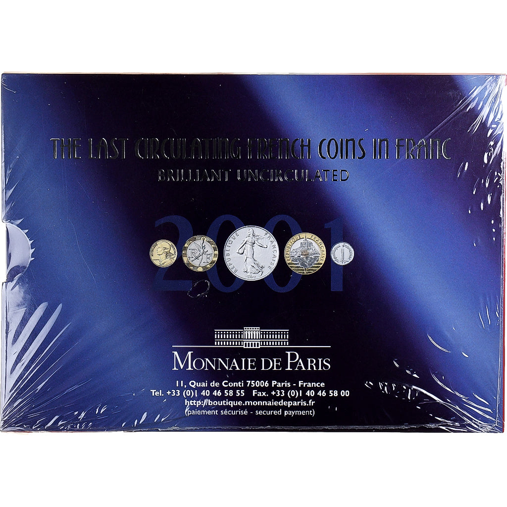 Frankreich, Coffret 1 c. à 20 frs., 2001, MDP, BU, STGL