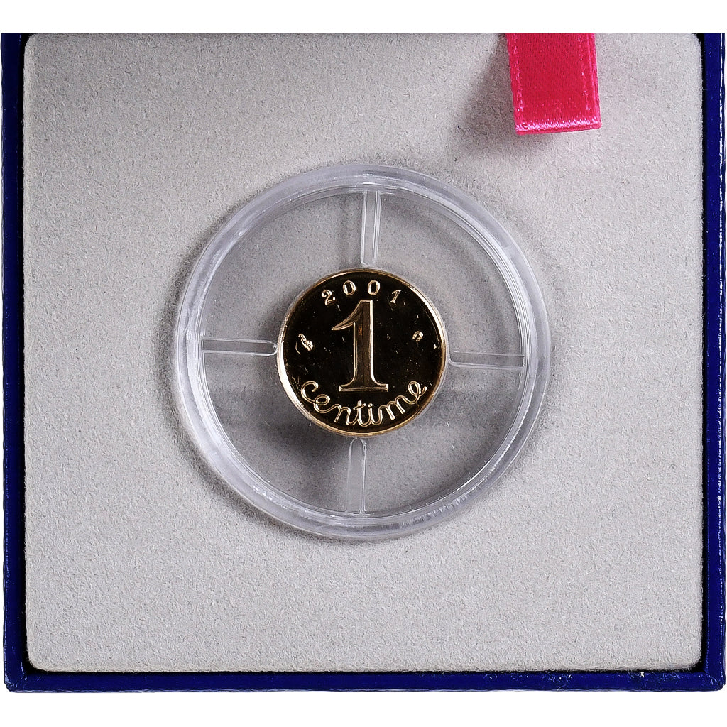 France, 1 Centime, Épi, 2001, MDP, BU, Or, FDC