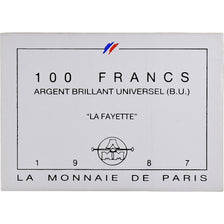 France, 100 Francs, La Fayette, 1987, MDP, BU, Silver, MS(65-70)