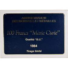 France, 100 Francs, Marie Curie, 1984, MDP, BU, Argent, FDC