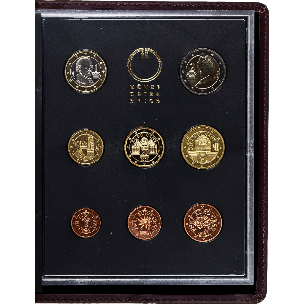 Autriche, Set 1 ct. - 2 Euro, BE, 2004, Vienne, FDC