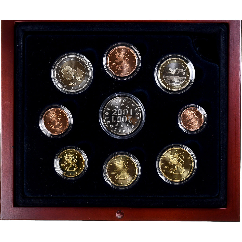 Finland, Set 1 ct. - 2 Euro + Token, Proof, 2001, Vantaa, MS(65-70)