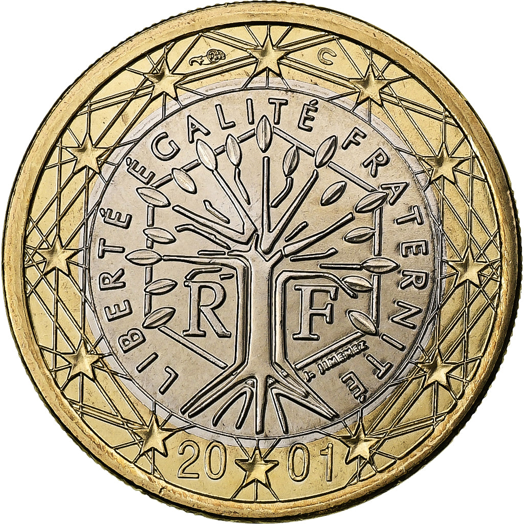 Frankrijk, Euro, BU, 2001, MDP, Bi-Metallic, FDC, KM:1288