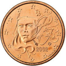 France, Euro Cent, BU, 2002, MDP, Copper Plated Steel, MS(65-70), KM:1282