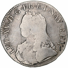 France, Louis XV, Ecu aux branches d'olivier, 1726, Dijon, Silver, F(12-15)