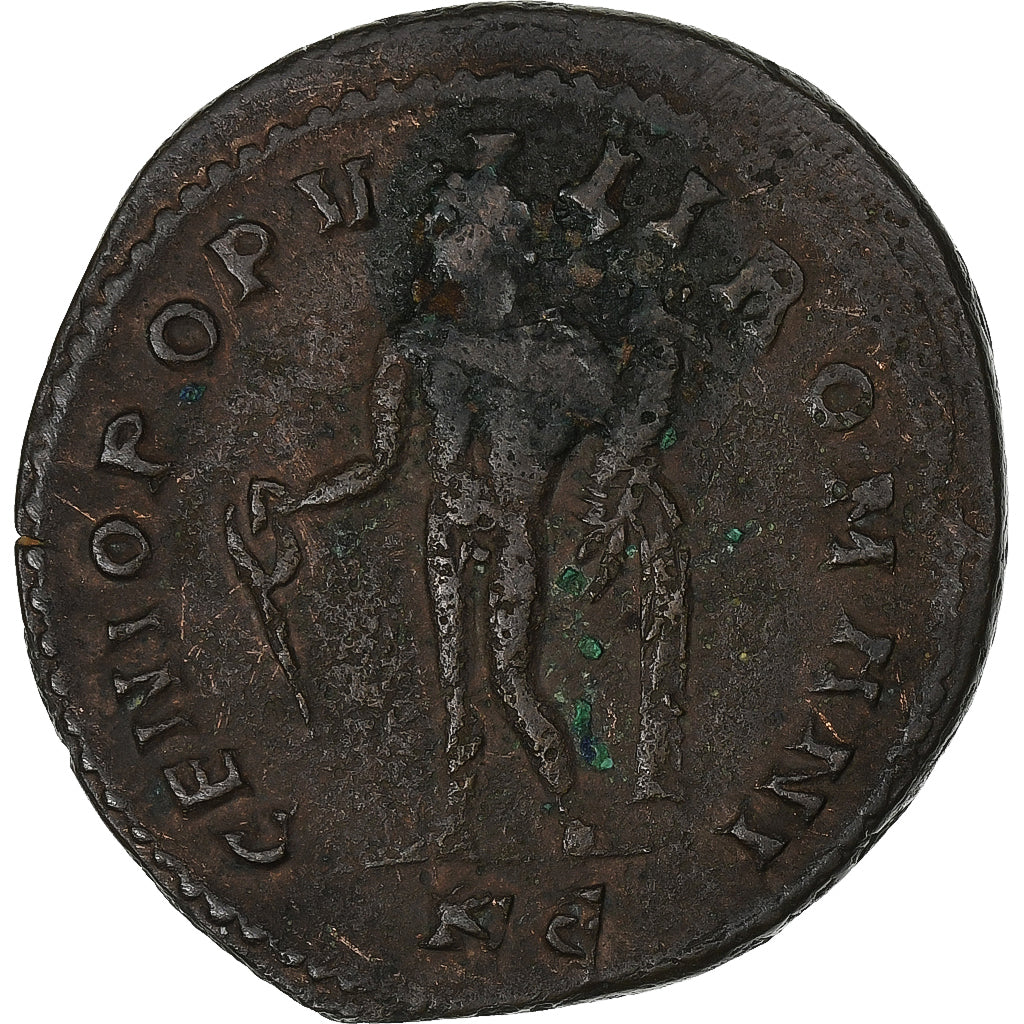 Maximianus, Follis, 295-299, Kyzikos, Bronce, BC+, RIC:10b