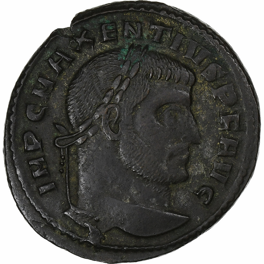 Maxentius, Follis, 309-312, Ostia, Brązowy, AU(50-53), RIC:35
