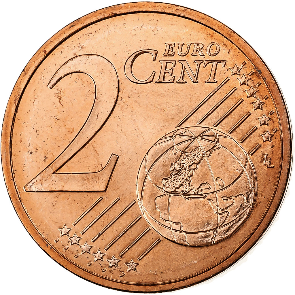 France, 2 Euro Cent, BU, 2002, MDP, Copper Plated Steel, MS(65-70), KM:1283