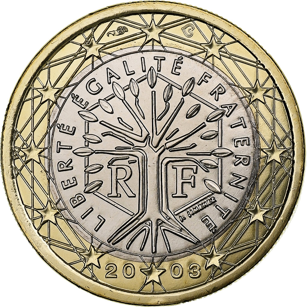 França, Euro, BU, 2003, MDP, Bimetálico, MS(65-70), KM:1288