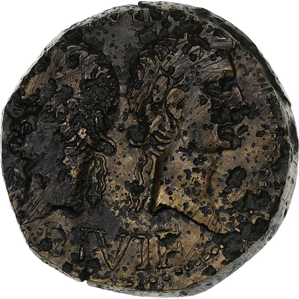 Augustus & Agrippa, Dupondius, 9-3 BC, Nîmes, Bronzo, BB+, RIC:158