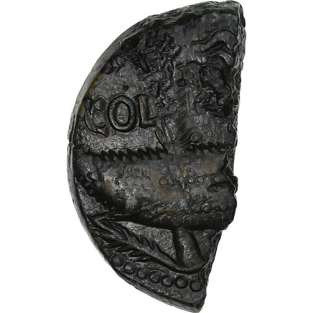 Augustus & Agrippa, 1/2 Dupondius, 9-3 BC, Nîmes, Bronce, BC+, RIC:158