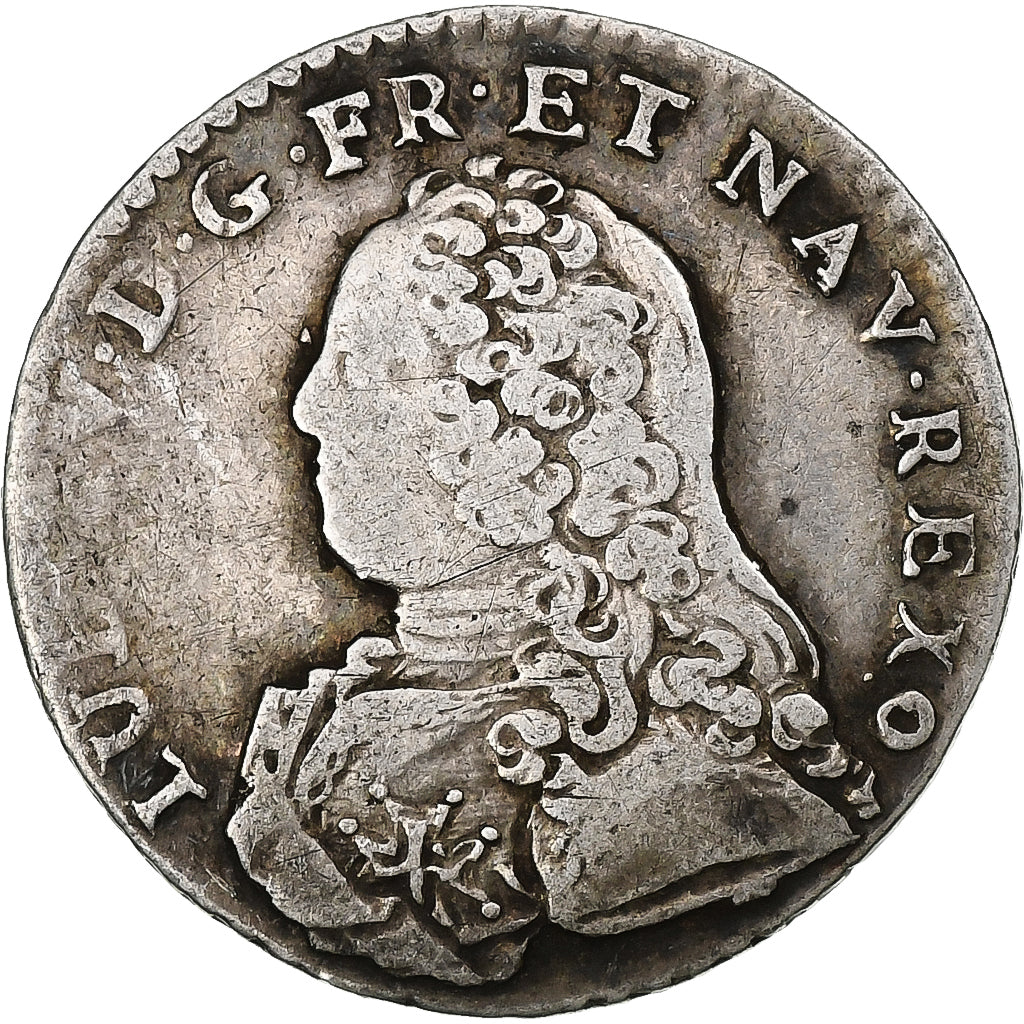 França, Louis XV, 1/10 Écu aux branches d'olivier, 1726, Metz, Prata