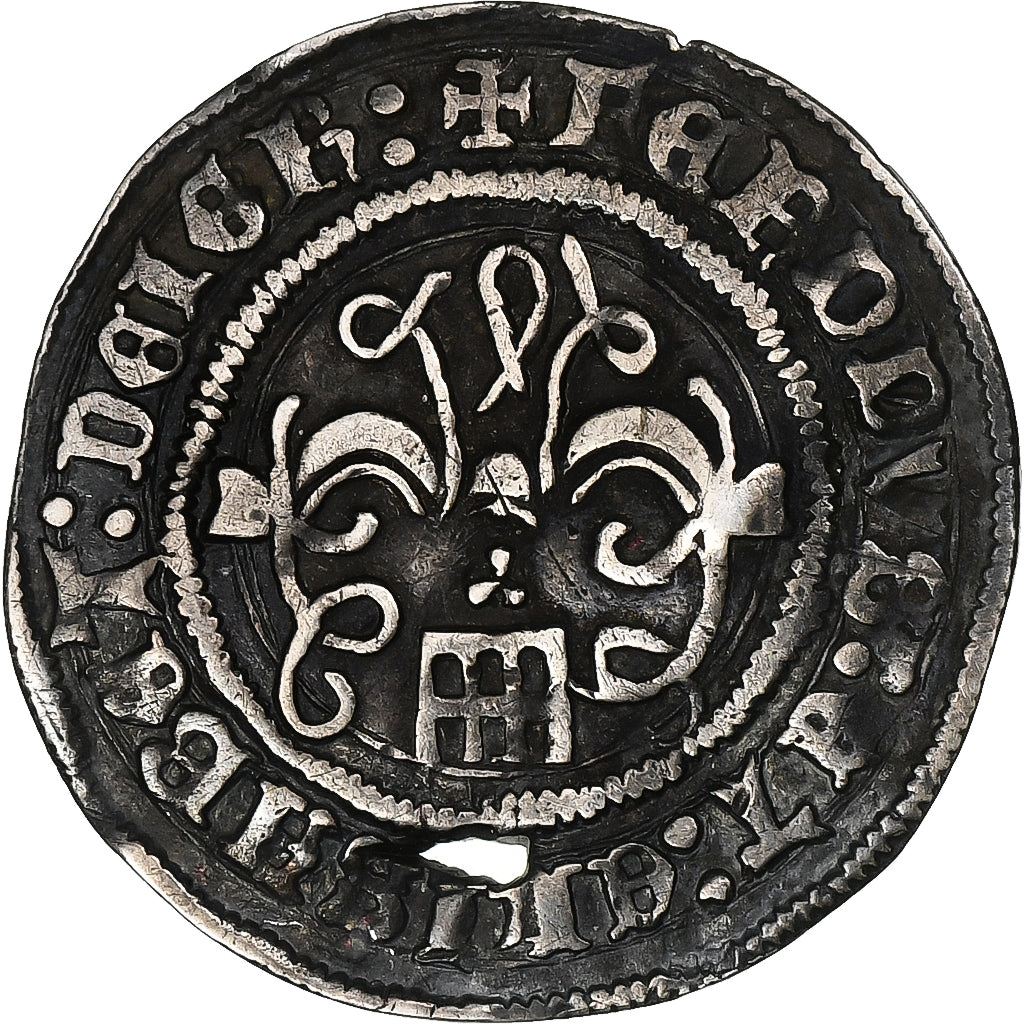 Spain, Fernando & Isabel, 1/2 Réal, 1474-1504, Segovia, Silver, EF(40-45)