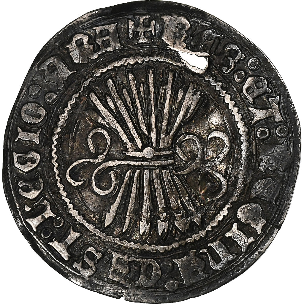 Spain, Fernando & Isabel, 1/2 Réal, 1474-1504, Segovia, Silver, EF(40-45)