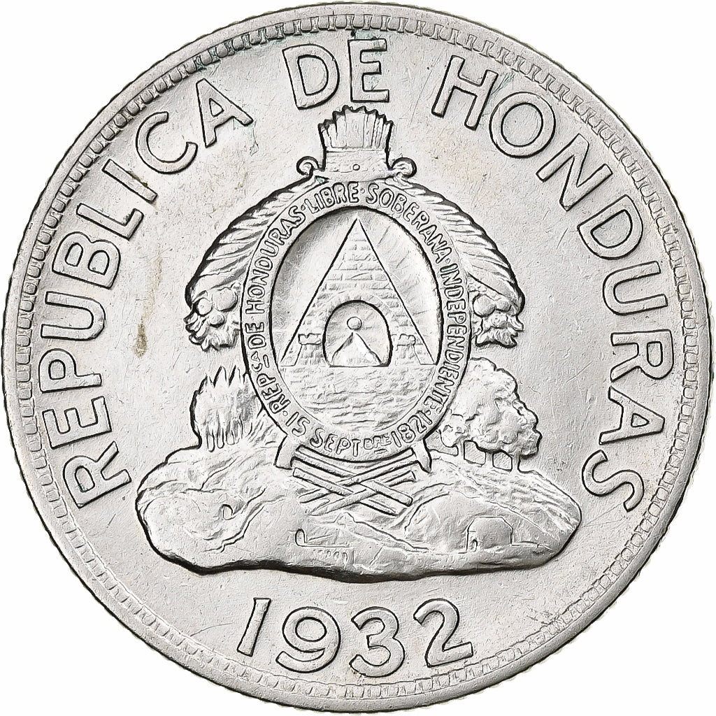 Honduras, Lempira, 1932, Plata, MBC