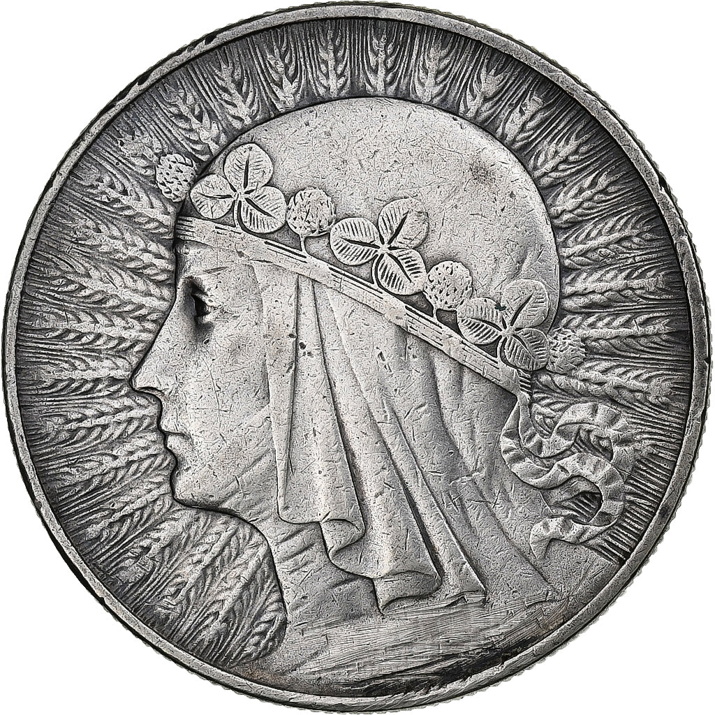 Poland, 10 Zlotych, 1933, Warsaw, Silver, AU(50-53)