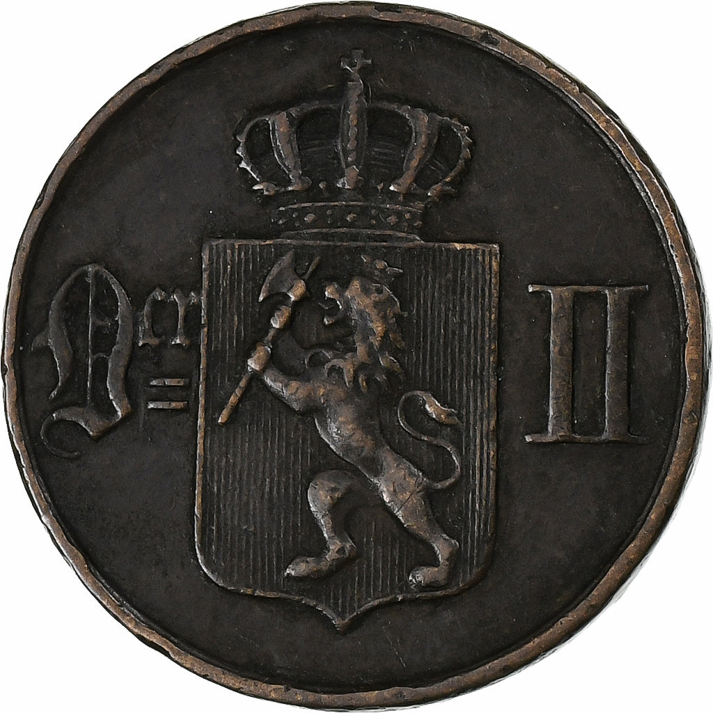 Norvegia, Oscar II, Ore, 1902, Bronzo, BB, KM:352