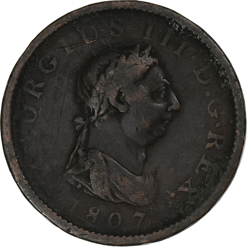 Great Britain, George III, Penny, 1807, London, Copper, VF(20-25)