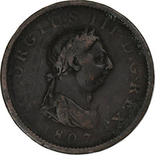 Great Britain, George III, Penny, 1807, London, Copper, VF(20-25)