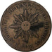 Uruguay, 20 Centesimos, 1843, Montevideo, Cuivre, TB