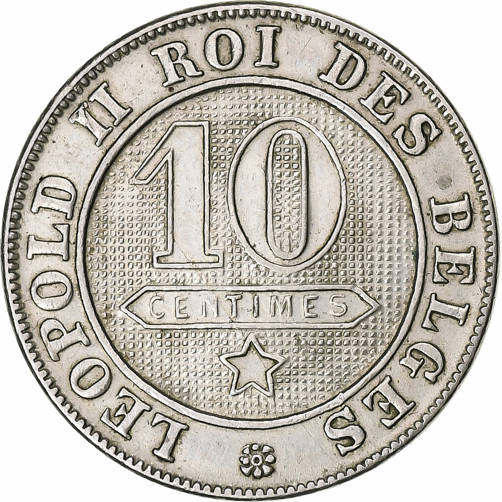 Belgien, Leopold II, 10 Centimes, 1898, Brussels, Kupfer-Nickel, SS