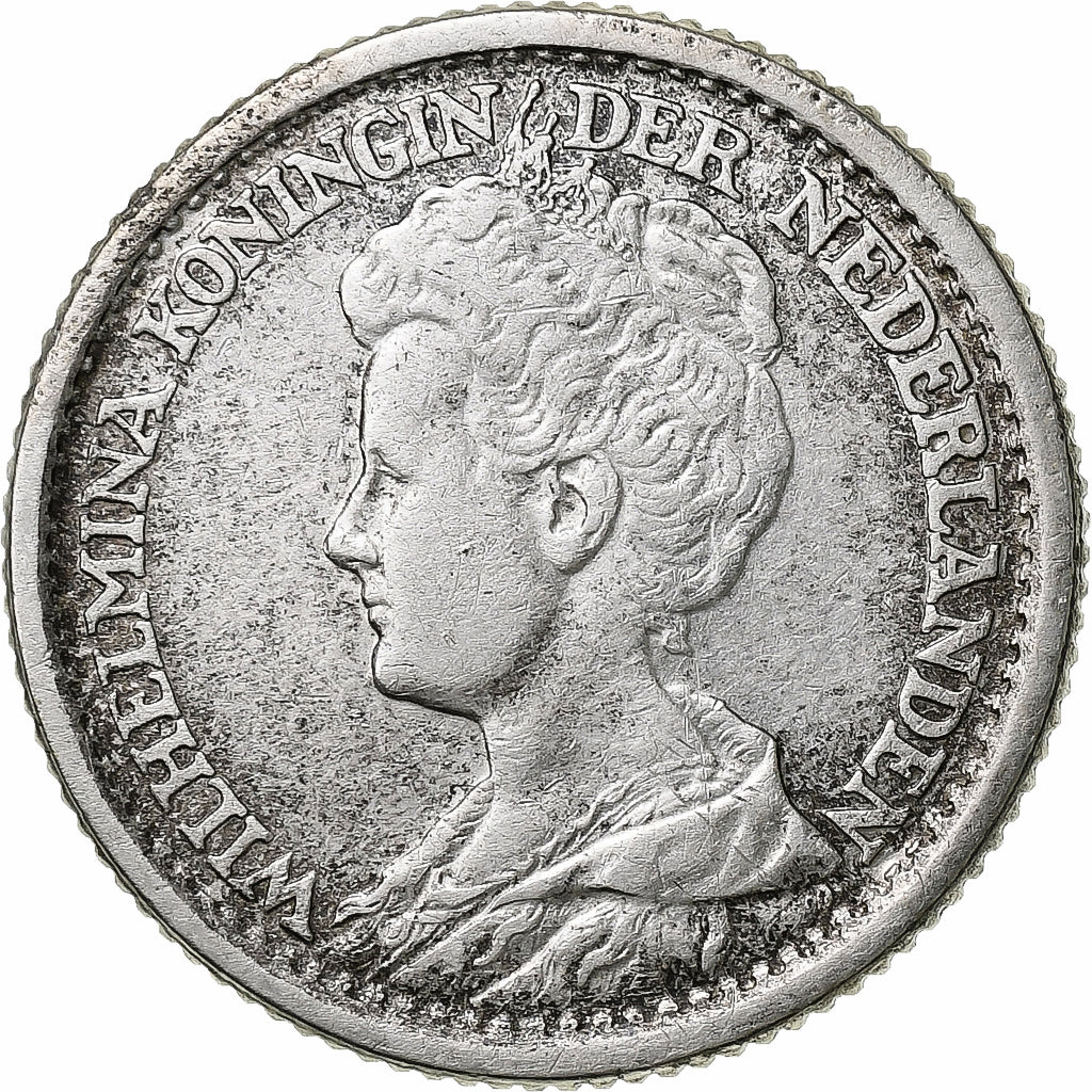 Nederland, Wilhelmina I, 25 Cents, 1918, Utrecht, Zilver, ZF