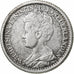 Nederland, Wilhelmina I, 25 Cents, 1918, Utrecht, Zilver, ZF