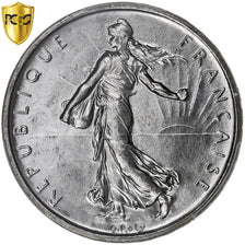 Francia, 5 Francs, Semeuse, 1960, Paris, Argento, PCGS, SPL+, Gadoury:770, Le
