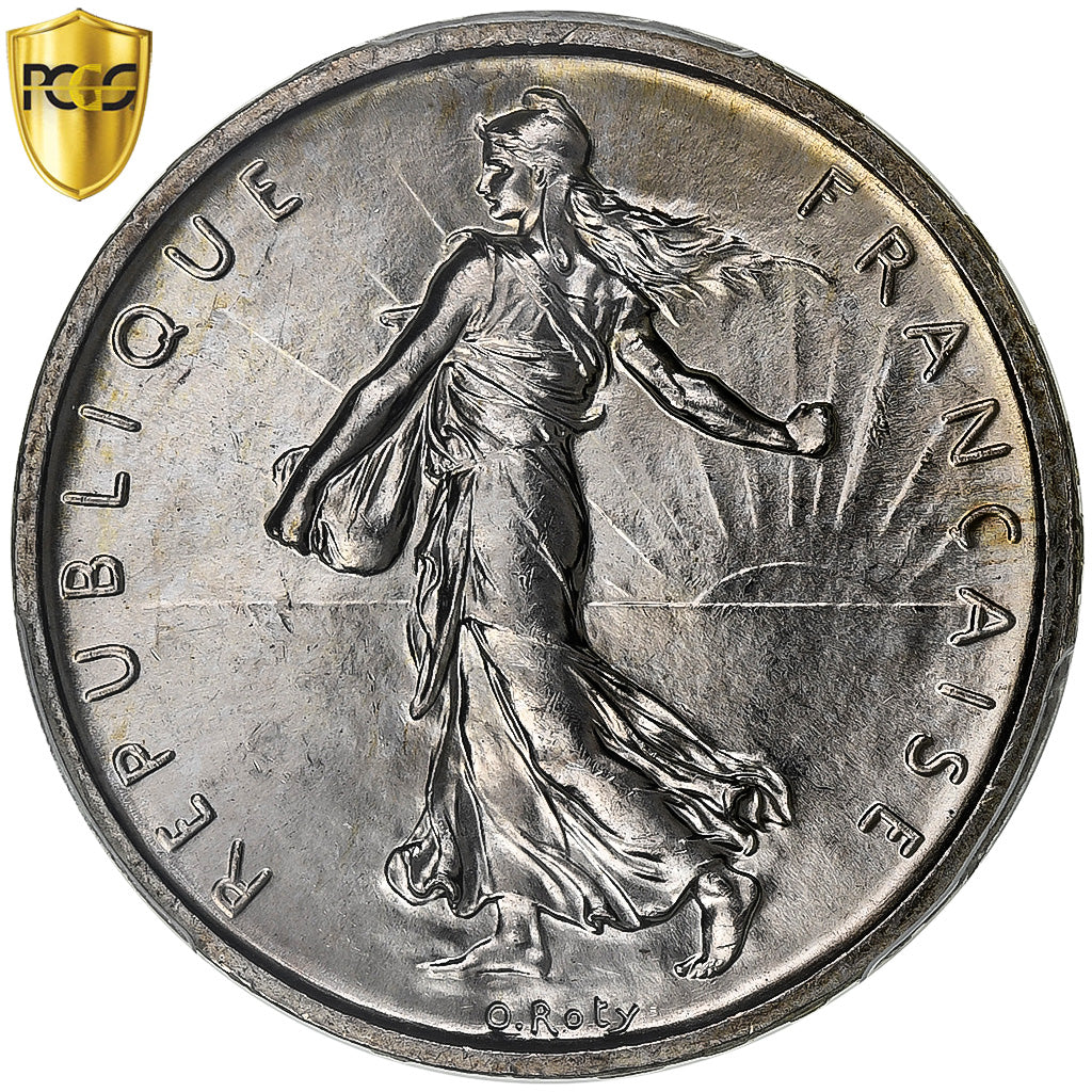France, 5 Francs, Semeuse, 1960, Paris, Silver, PCGS, MS(64), Gadoury:770, Le