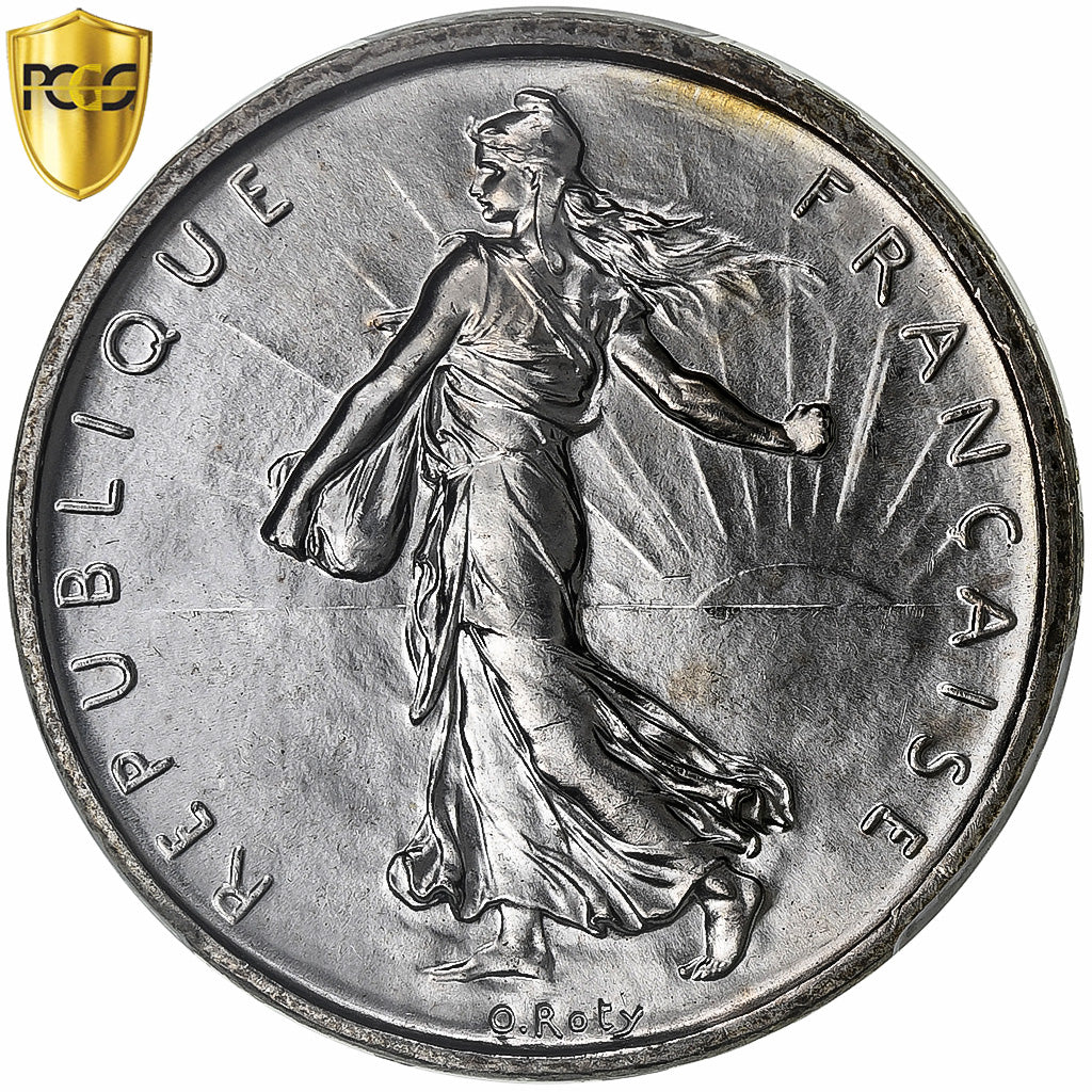 France, 5 Francs, Semeuse, 1960, Paris, Silver, PCGS, MS(65-70), Gadoury:770, Le