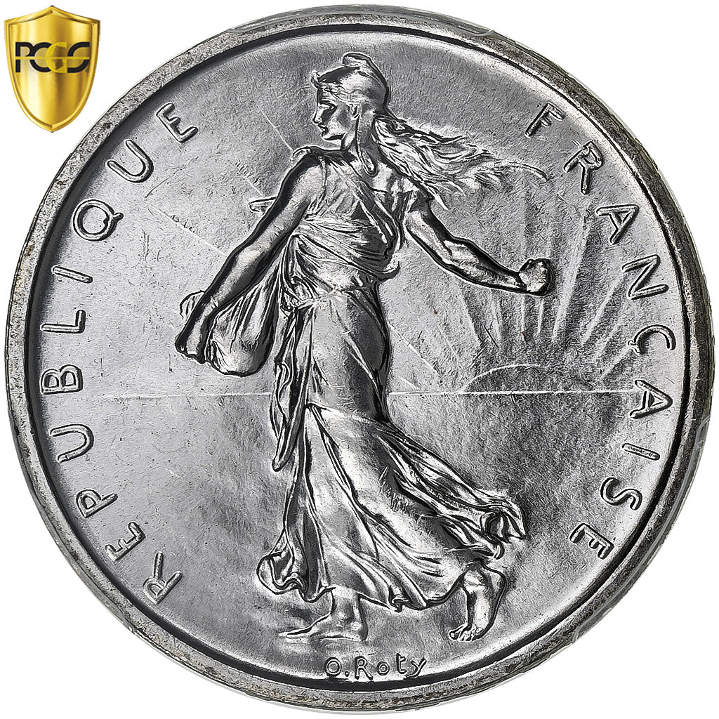 Frankreich, 5 Francs, Semeuse, 1960, Paris, Silber, PCGS, STGL, Gadoury:770, Le