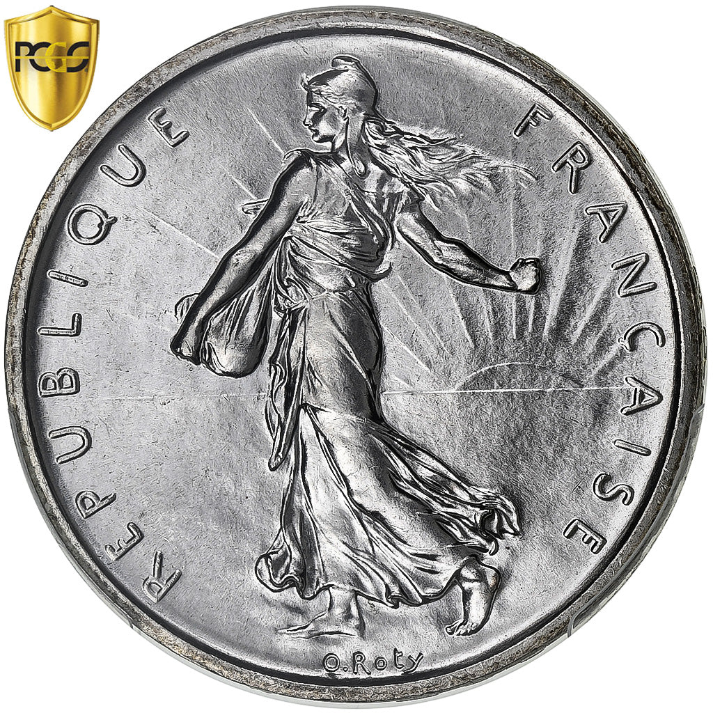 France, 5 Francs, Semeuse, 1960, Paris, Silver, PCGS, MS(65-70), Gadoury:770, Le