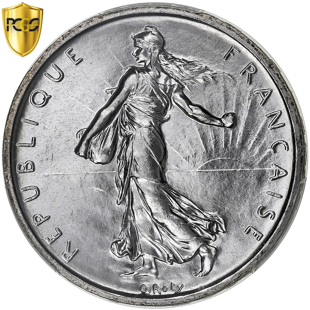 France, 5 Francs, Semeuse, 1960, Paris, Argent, PCGS, FDC, Gadoury:770, Le
