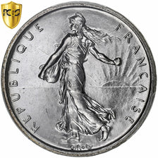 France, 5 Francs, Semeuse, 1960, Paris, Silver, PCGS, MS(65-70), Gadoury:770, Le