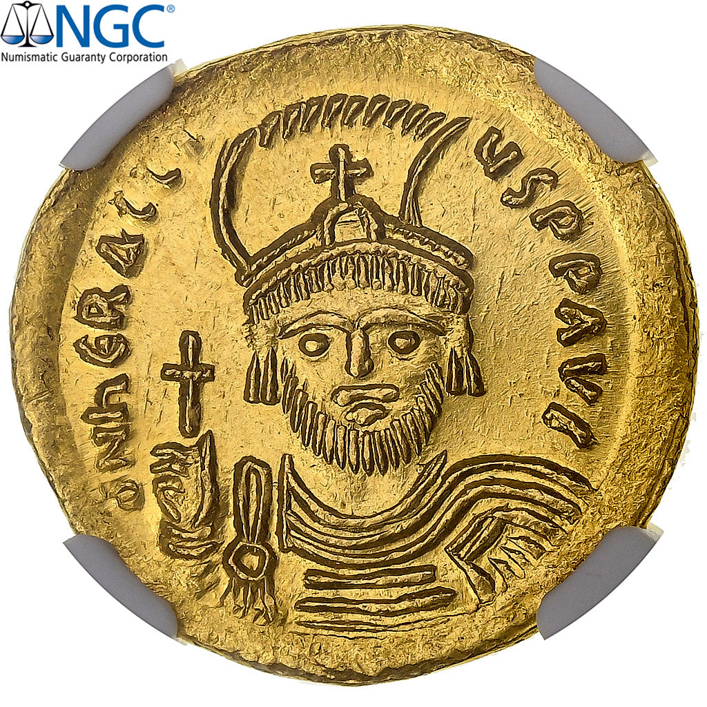 Heraclius, Solidus, 610-613, Constantinople, Gold, NGC, MS(60-62), Sear:731