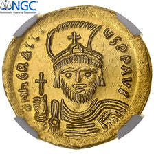 Heraclius, Solidus, 610-613, Constantinople, Gold, NGC, MS(60-62), Sear:731