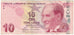 Billete, 10 Lira, 1970, Turquía, KM:223, BC+