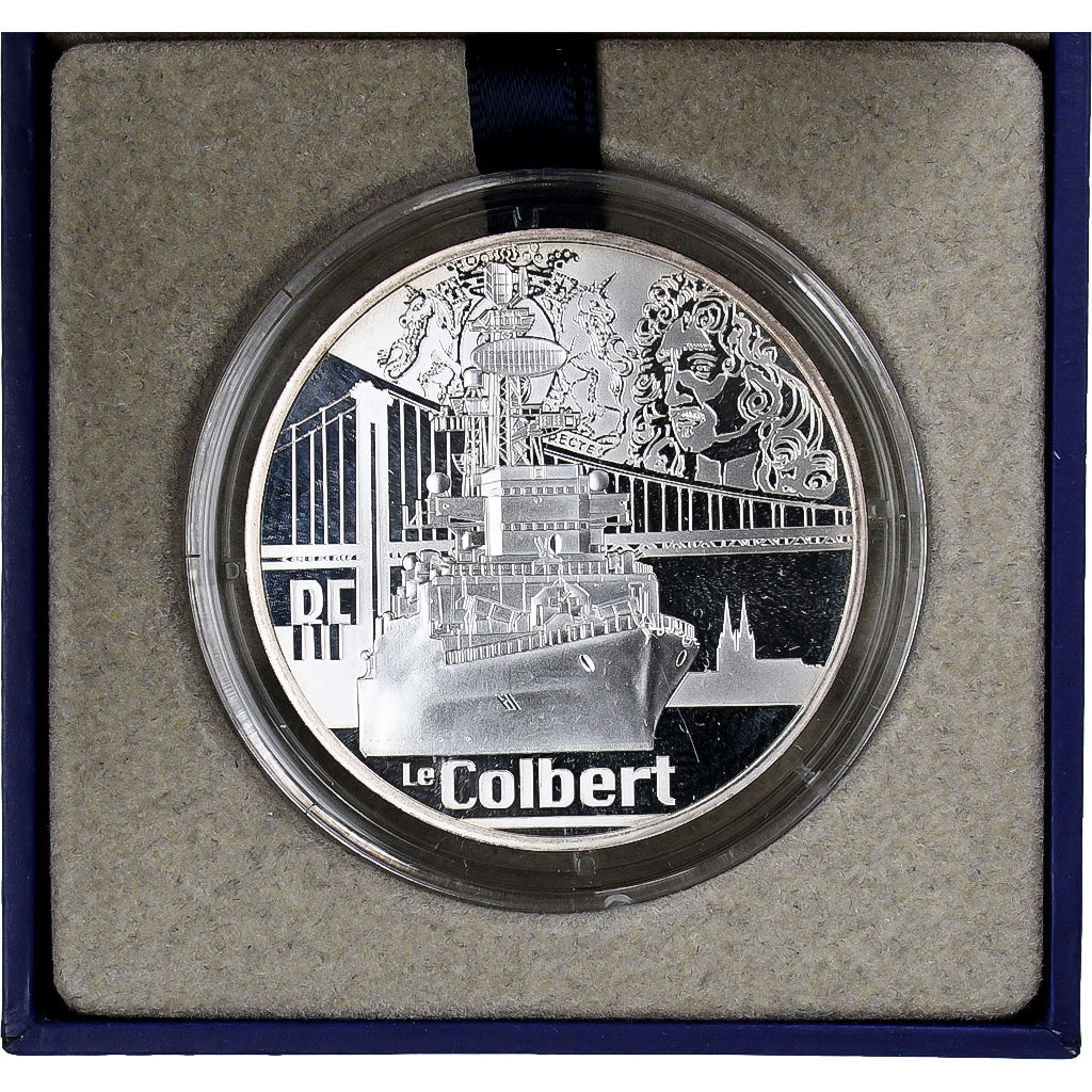 France, 10 Euro, Grands Navires Français, Le Colbert, Proof, 2015, MDP, Silver