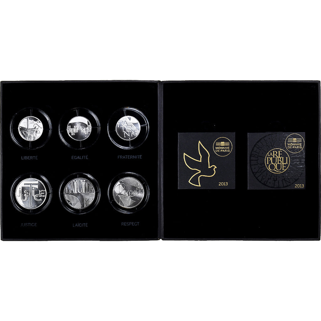 Francia, Coffret Euros, Valeurs de la République, Prueba, 2013, MDP, Sin