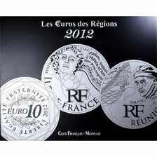 Frankreich, Coffret 10€, Euros des régions, 2012, MDP, Silber, UNZ