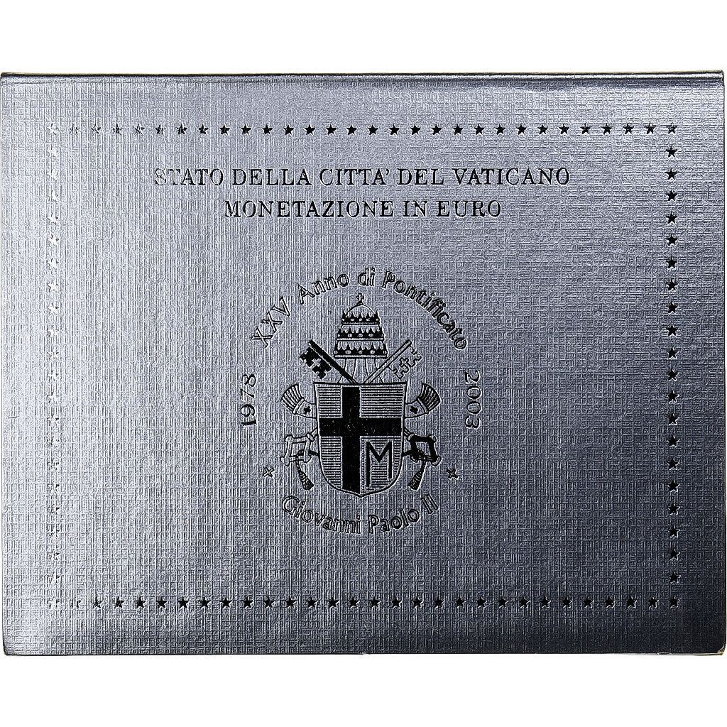 Watykan, John Paul II, Set 1 ct. - 2 Euro, FDC, 2003 - Anno XXV, Rome, ND