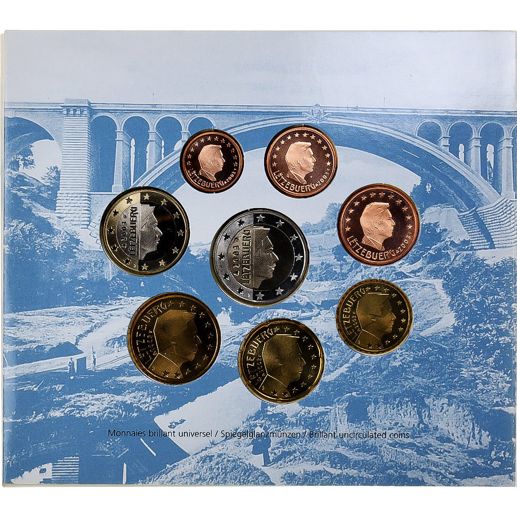 Luxembourg, Set 1 ct. - 2 Euro, Pont Adolphe, BU, 2003, MS(65-70)