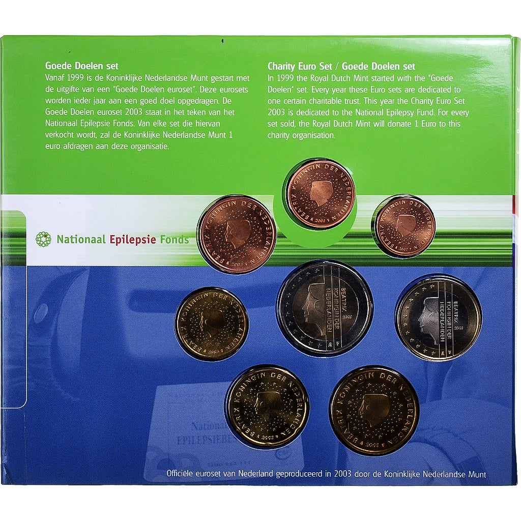 Nederland, Set 1 ct. - 2 Euro, BU, 2003, Utrecht, n.v.t., FDC