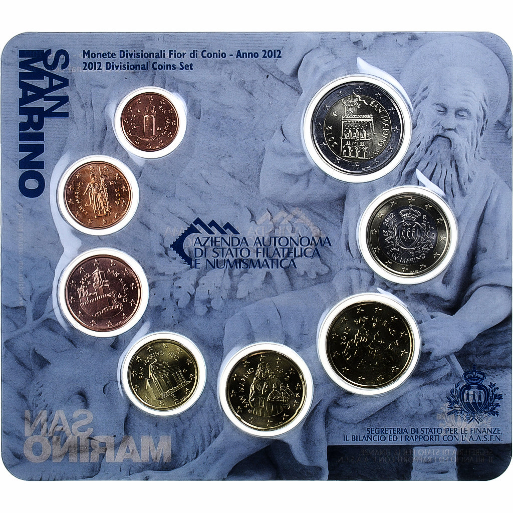 Saint Marin , Set 1 ct. - 2 Euro, Coin card.FDC, 2012, Rome, FDC